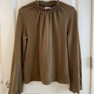 Madewell Ruffled Mock Turtleneck - M